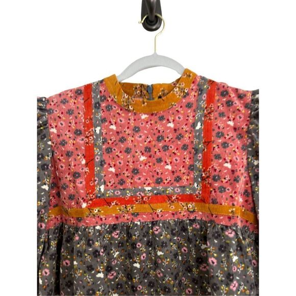 CeliaB Puff Sleeve Buckeye Tree Mini Dress Multicolor Women’s Size Large - Picture 5 of 10